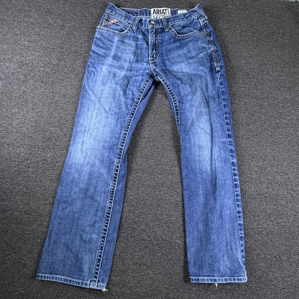 Ariat Jeans Mens 32x32 M4 Low Rise Boot Cut Blue Turnout 10021767 EUC